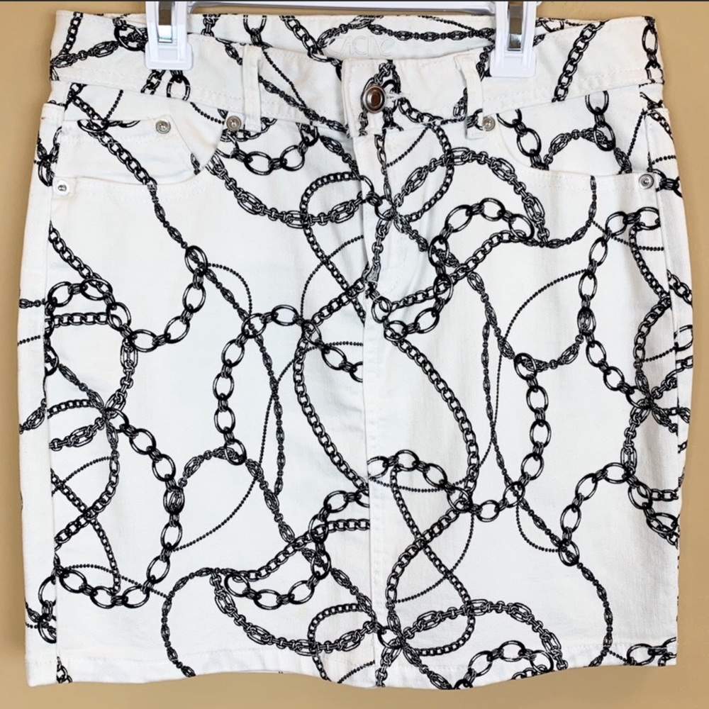 Cache Chain Denim Skirt